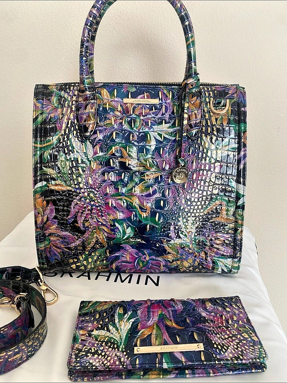 Brahmin Caroline Visionary handbag and wallet.
